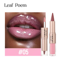Black Brown Tapered Lip Liner Contour Pencil Double Head Mirror Plumping Lip Glaze.