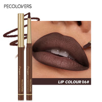 Matte 6-colors Lip Liner Pencil Bevel Design Nib Lip Contour.
