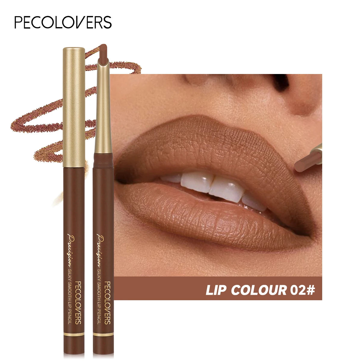 Matte 6-colors Lip Liner Pencil Bevel Design Nib Lip Contour.